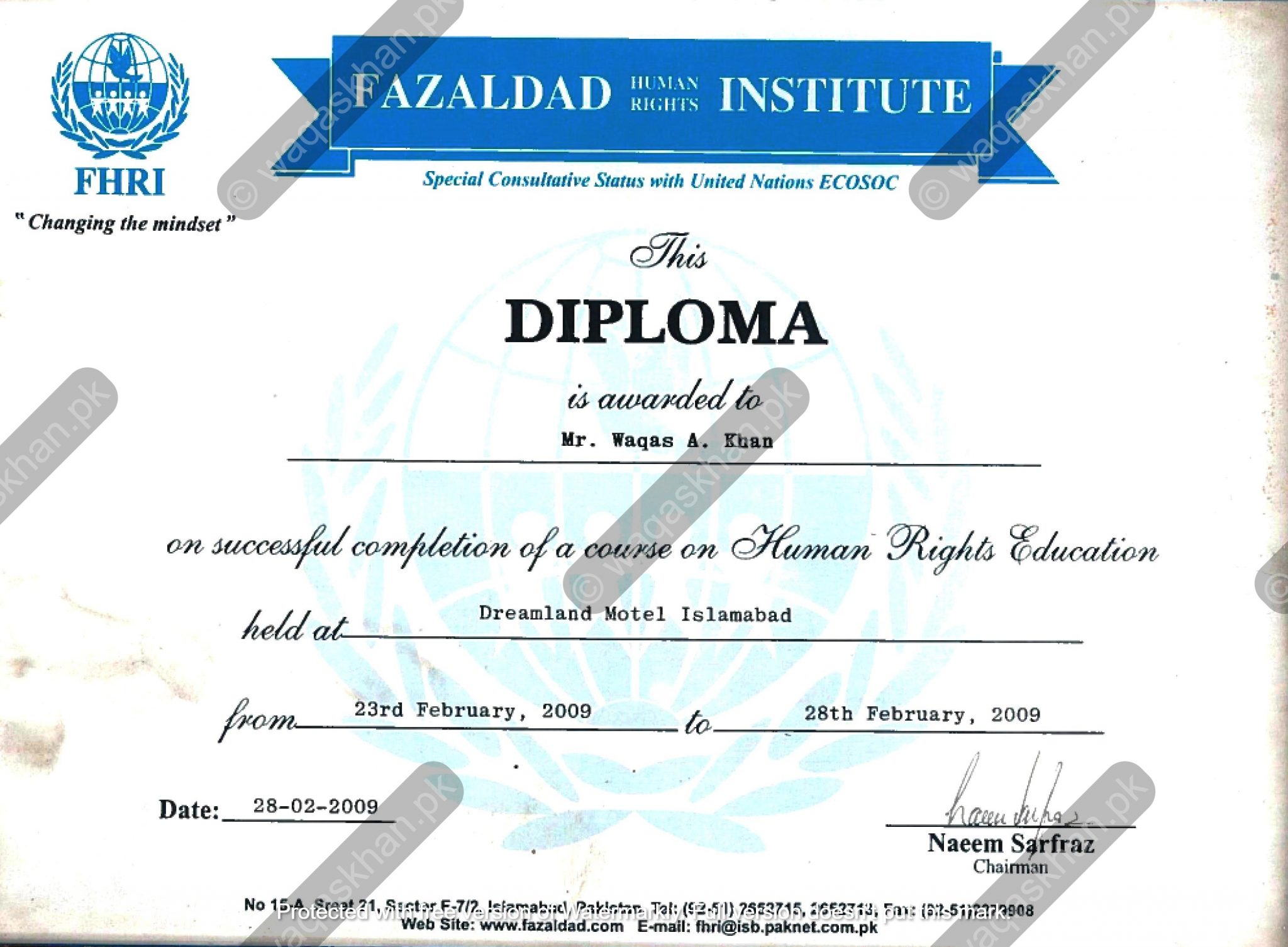 FHRI Diploma